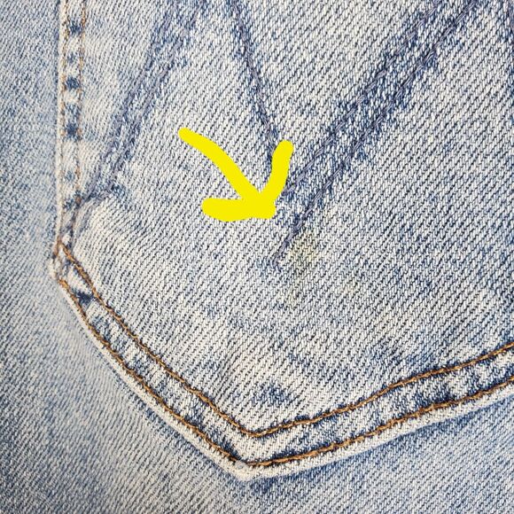 Mother Denim High Waisted Looker Ankle Fray Shoot To Thrill Destroyed Jeans 27 - Picture 3 of 16